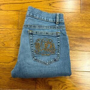 Red Valentino Slim Fit Low Rise Premium Stretch Denim Jeans size 26 medium wash